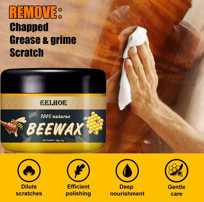 2 pack of Polishan Beeswax Furniture Polish 85g - Wood Furniture Cleaning Wood Wax