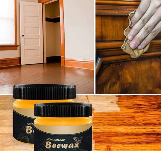2 pack of Polishan Beeswax Furniture Polish 85g - Wood Furniture Cleaning Wood Wax