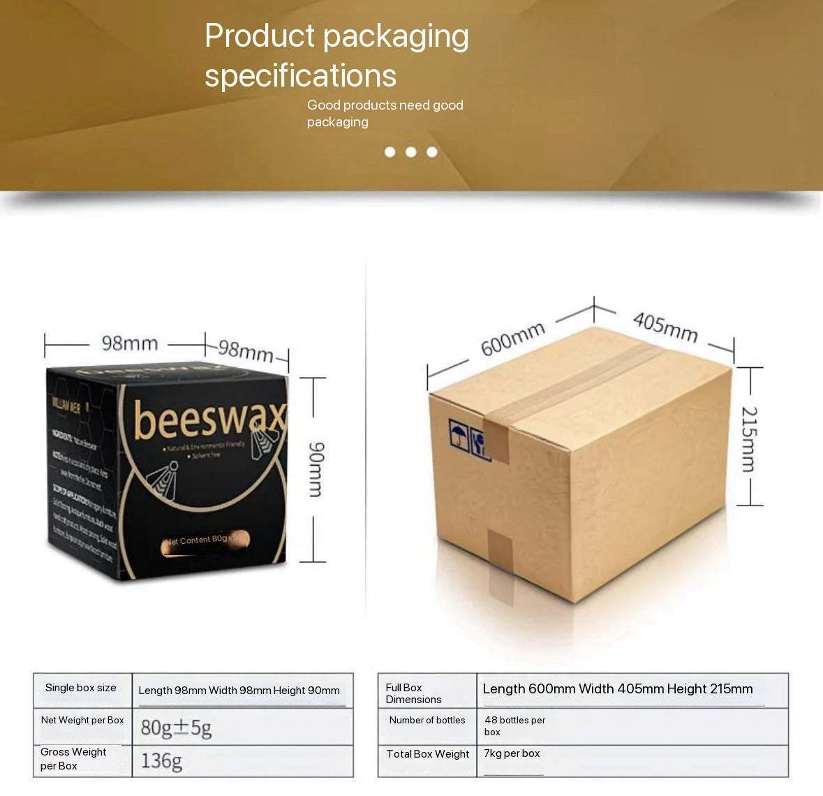 2 pack of Polishan Beeswax Furniture Polish 85g - Wood Furniture Cleaning Wood Wax