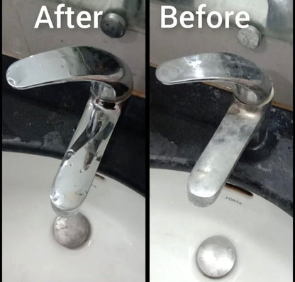 CHROME SHINER, Instant Shine, Tap cleaner, Glass Cleaner,  Chrome Plated and more sanitary fitting cleaner