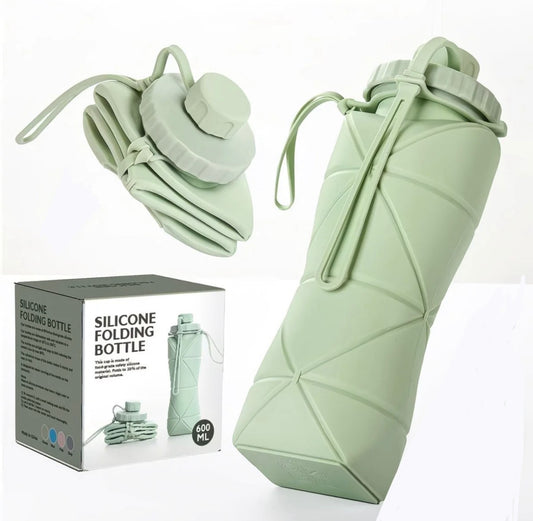 Portable water bottle | Silicone Foldable Travel Bottle | Leak-Proof & BPA-Free |Lightweight | Perfect for Hiking,university ,Gym, Office & Outdoor Adventures